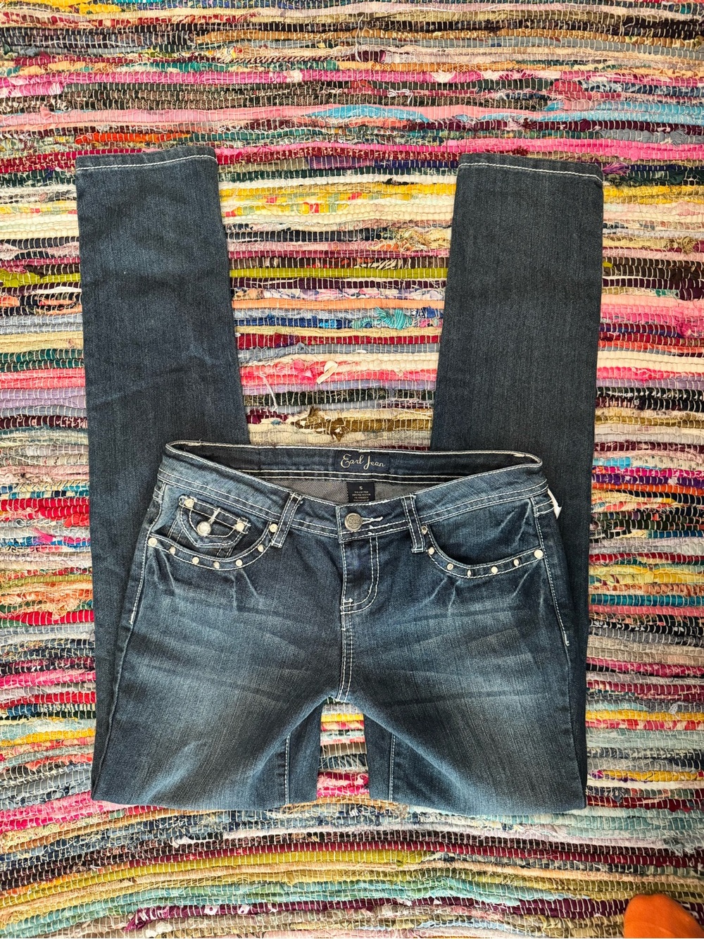 Vintage inspired Y2K Low Rise Blue Earl Jeans